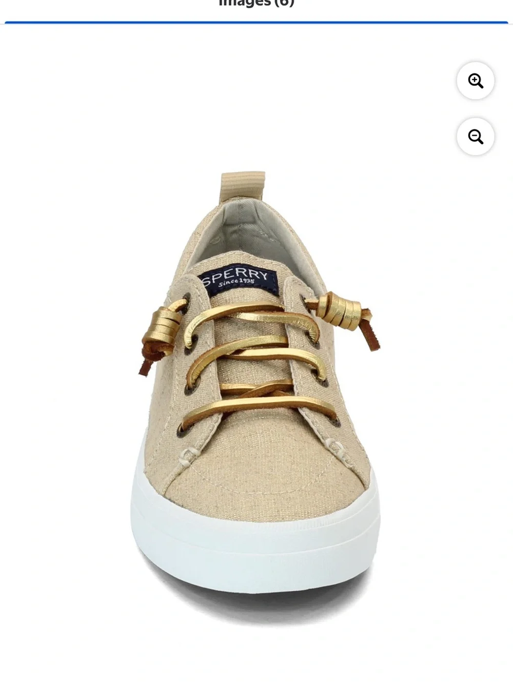 Sperry gold boat shoe top sider Low slip on Sneaker 9 classy hamptons summer